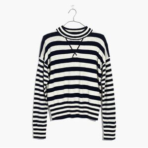 Madewell Relaxed Mockneck Sweater in Stripe